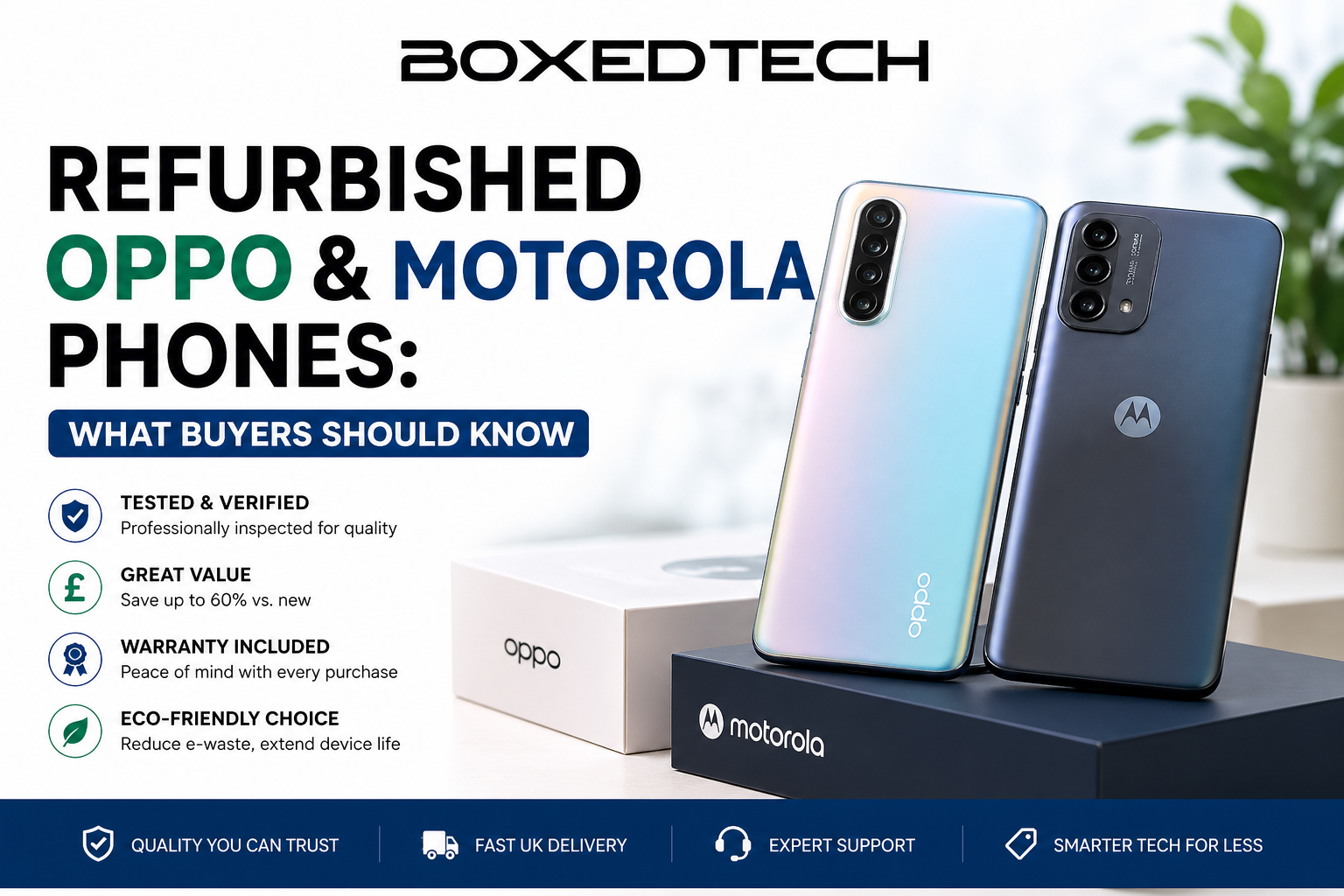 Refurbished Oppo Phones & Motorola Deals UK | BoxedTech