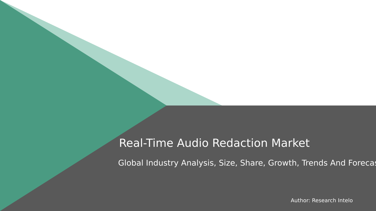 Real-Time Audio Redaction Market Research Report 2033