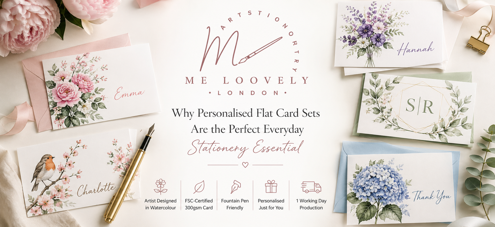 Why Personalised Flat Card Sets for Everyday Use Essential – Me Loovely